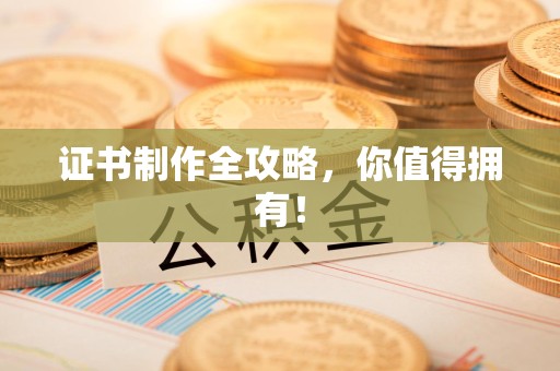 丰泽证书制作全攻略，你值得拥有！